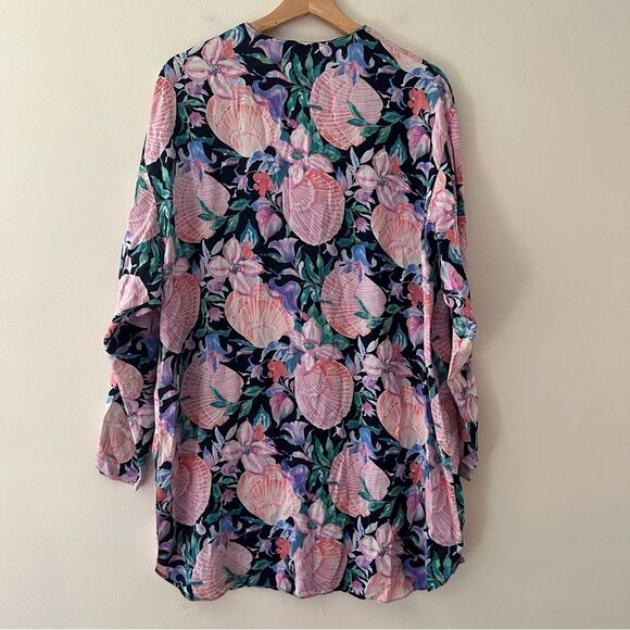 Victorias Secret Nightgown Gold Label Vintage Silk Size Large Seashells Mermaid - Picture 4 of 8